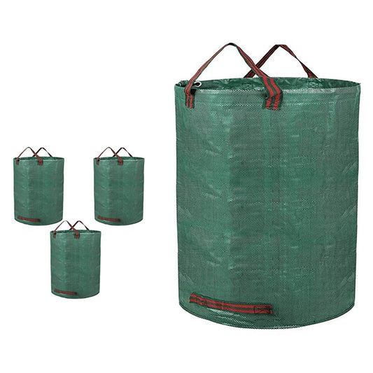 4 Piece 270L Garden Waste Bag Reusable Leaf Grass Rubbish Sack