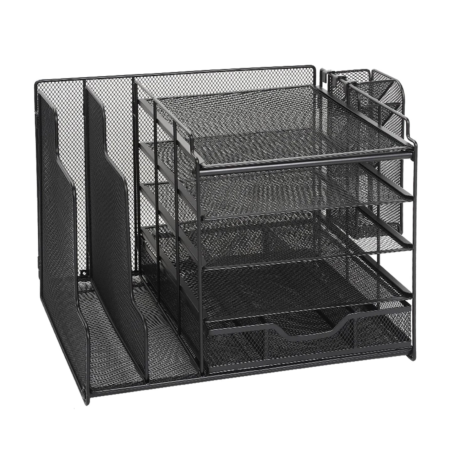 Desktop Document Organizer File Holder Paper Storage Rack Home Office Tray