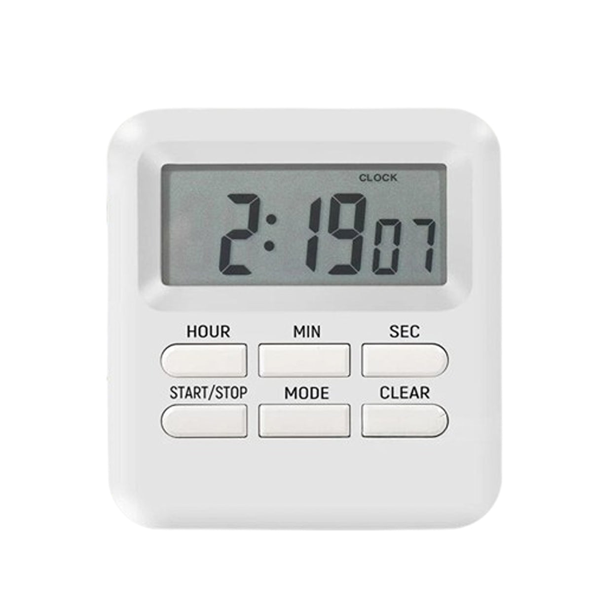 White Magnetic Kitchen LCD Digital Timer Countdown 99 Hour Electronic Timer