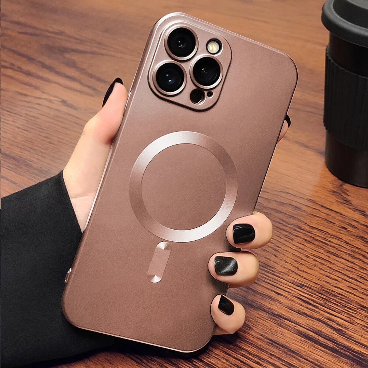 Magnetic Shockproof Case for iPhone 16 15 14 13 12 11 Pro Max Plus - Rose