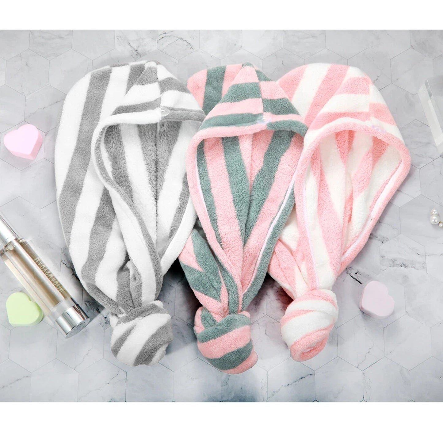 Hair Drying Towel Microfiber Turban Wrap for Bath and Spa