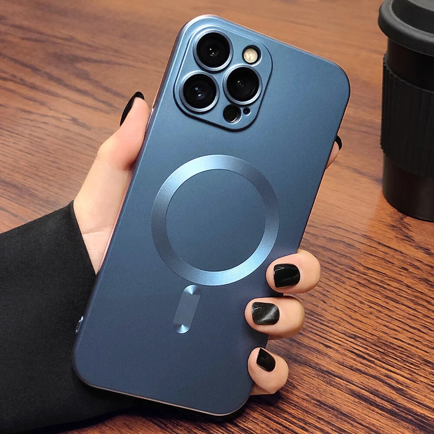 Magnetic Shockproof Case for iPhone 16 15 14 13 12 11 Pro Max Plus - Navy