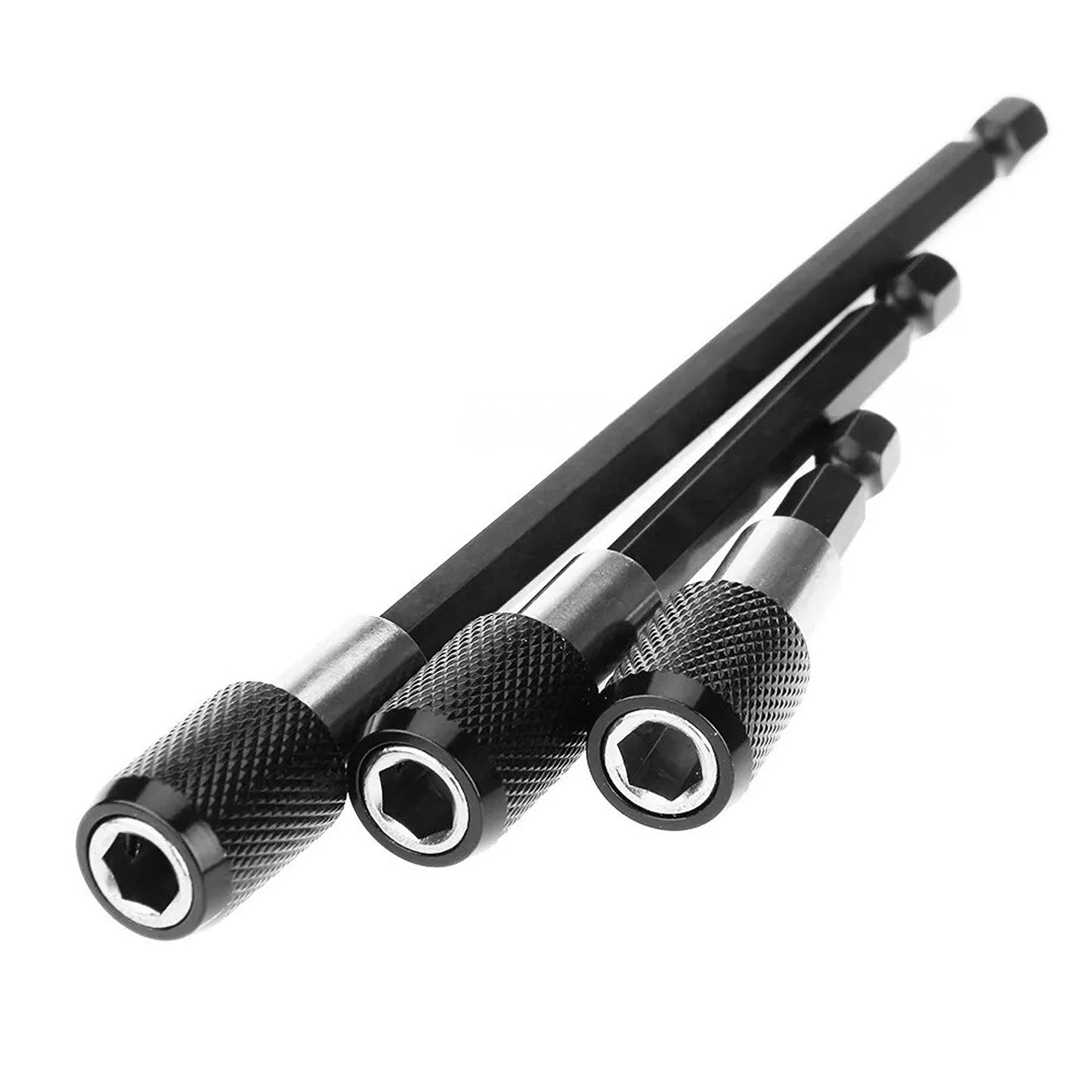 3 Piece Screwdriver Extension Kit Quick Release Hex Shank Drill Bit Set