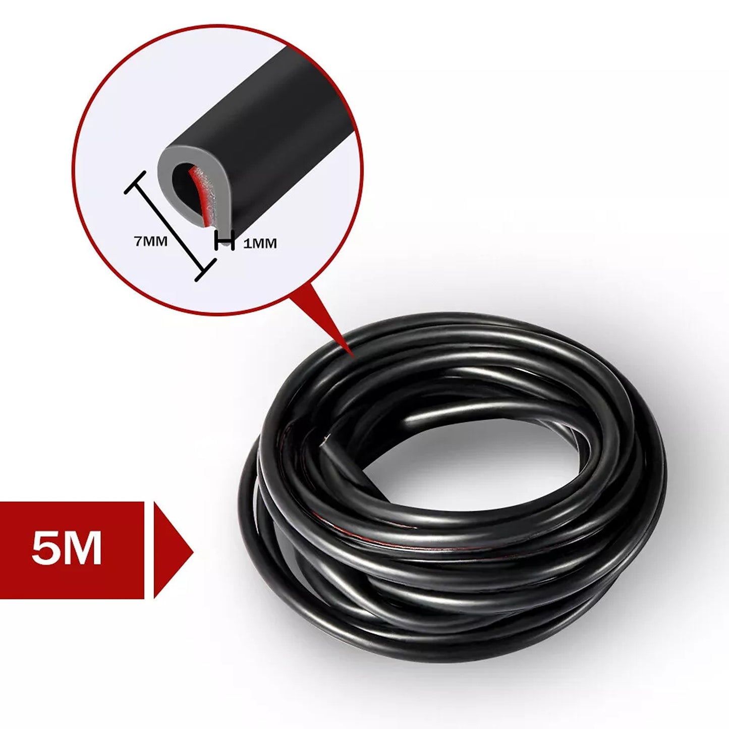 Car Door Trim Seal Strip Rubber Protector for Scratch Prevention DIY