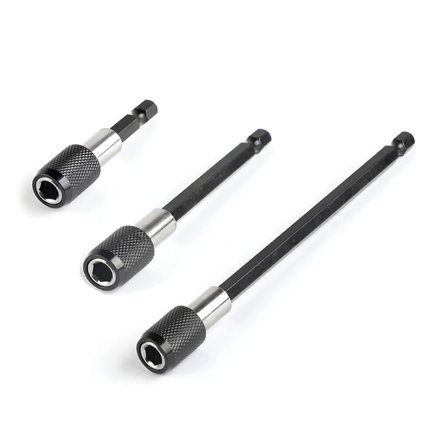 3 Piece Screwdriver Extension Kit Quick Release Hex Shank Drill Bit Set