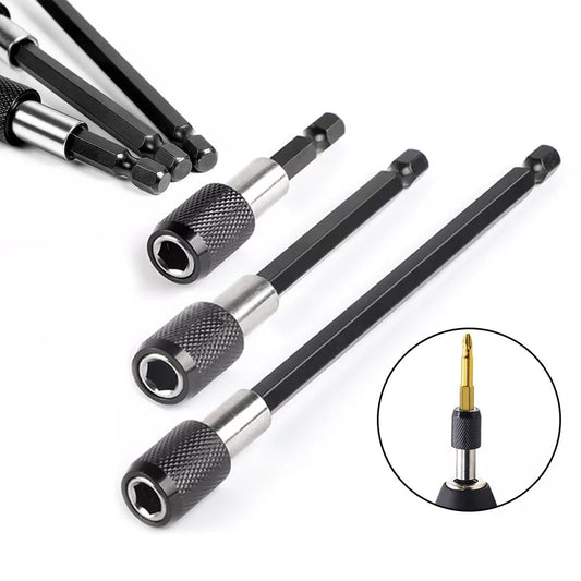 3 Piece Screwdriver Extension Kit Quick Release Hex Shank Drill Bit Set