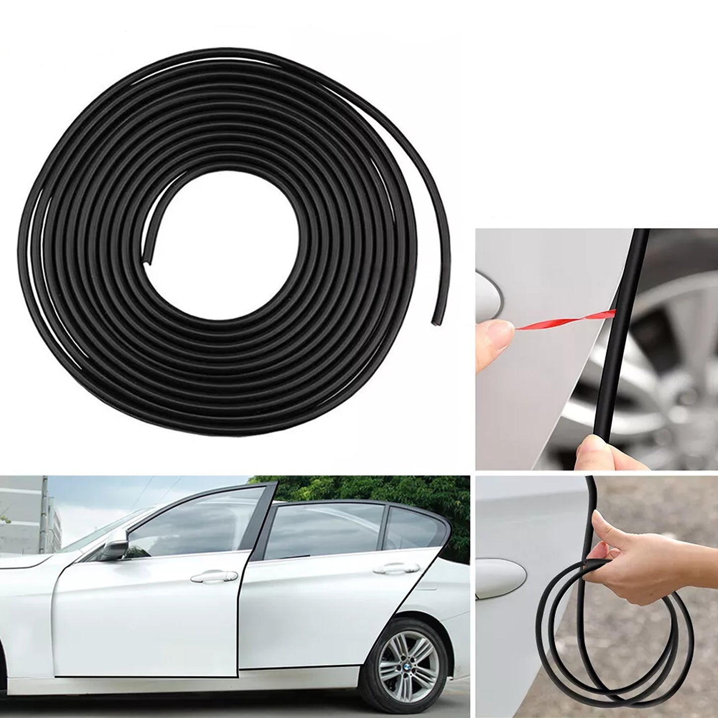Car Door Trim Seal Strip Rubber Protector for Scratch Prevention DIY