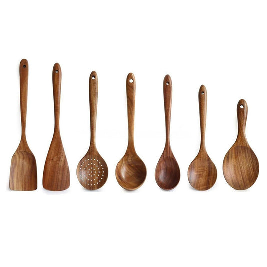Wooden Spoon Set Handmade for Kitchen and Cooking