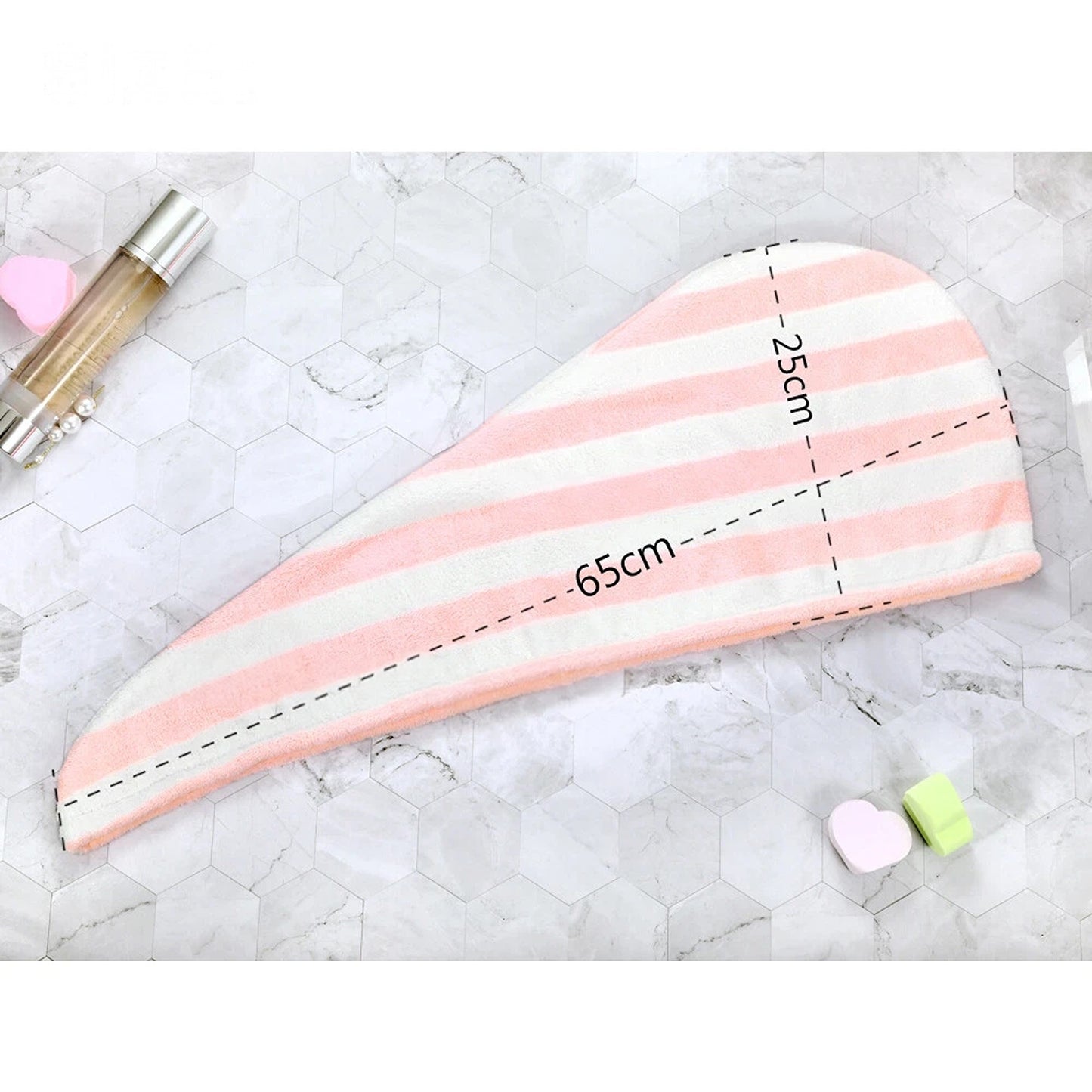 Hair Drying Towel Microfiber Turban Wrap for Bath and Spa