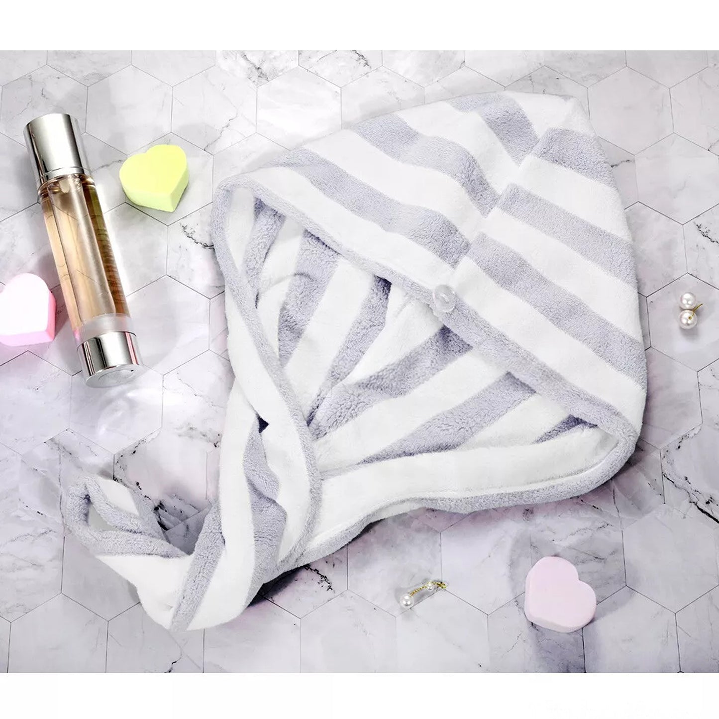 Hair Drying Towel Microfiber Turban Wrap for Bath and Spa