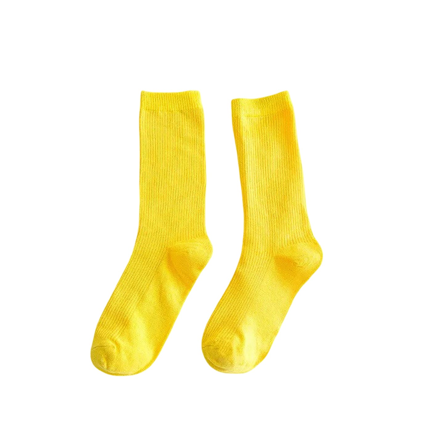 Solid Pure Colour Formal Cotton Fashion Casual Breathable Socks 1 Pair