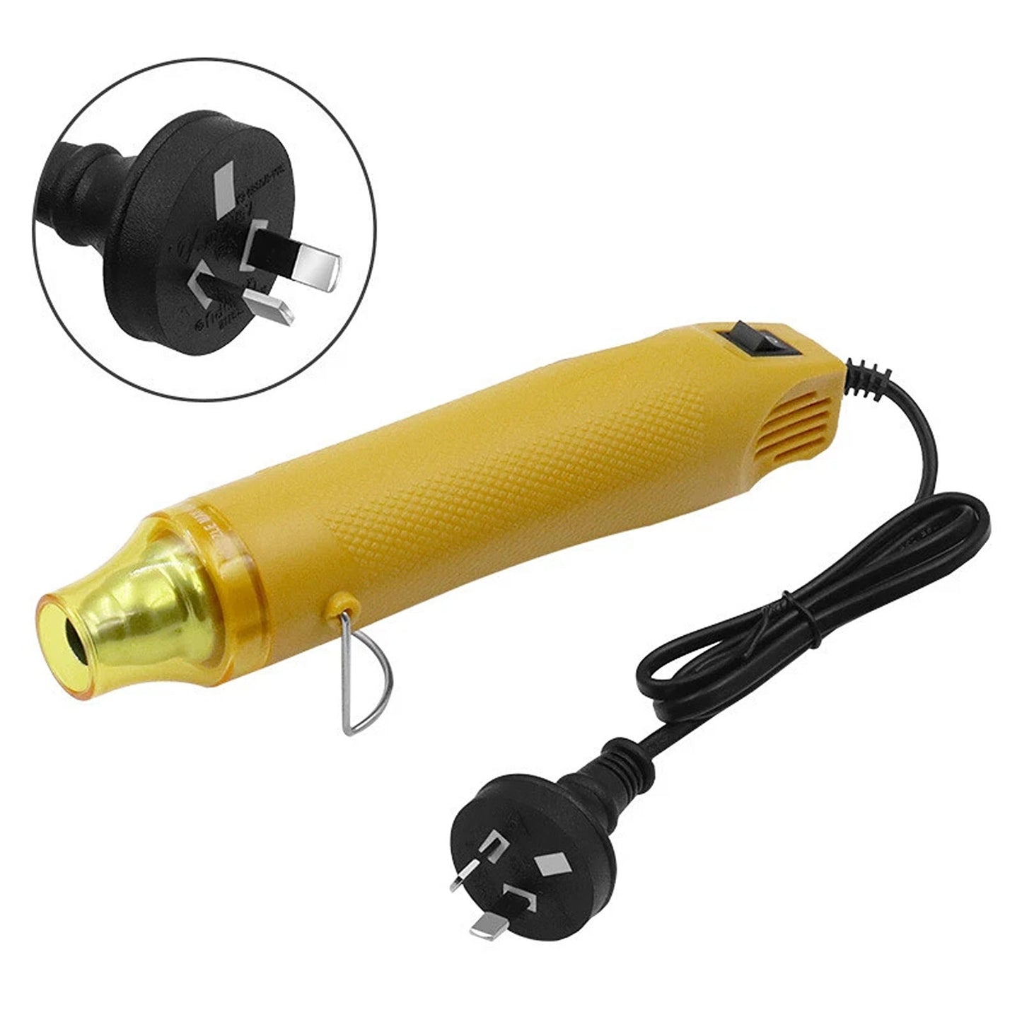 300W Electric Hot Air Gun For Crafts Epoxy Resin Shrink Wrap Vinyl - Yellow